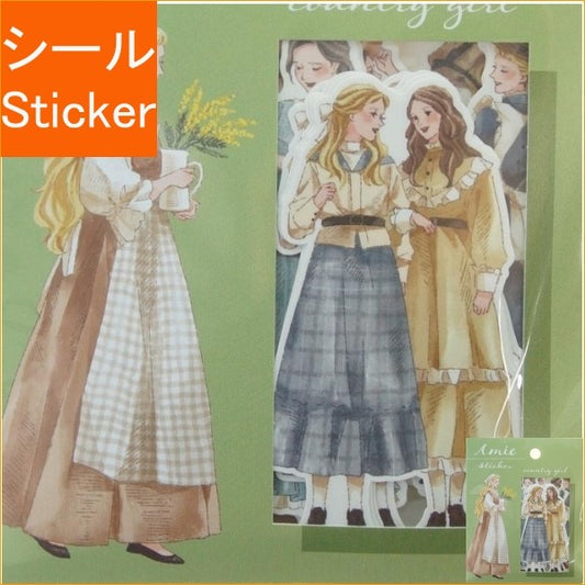 ＃フレークシール ＃ｶﾝﾄﾘｰ ｶﾞｰﾙ マインドウェイブ MIND WAVE Amie sticker アミ ステッカー かわいい (カントリーガール) : flake seal Country girl :4909001813717