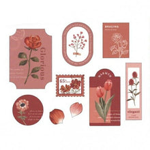 Load image into Gallery viewer, MIND WAVE Stickers Pressed Flowers Flake Stickers Wine Sticker Album Lucky Bag Round Stylish Album Decoration Heart Bulk Stickers Smartphone Reward Flower Cute Schedule Book Notebook Timekeeper :4909001814547

