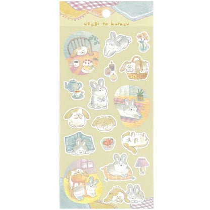MINDWAVE ﾏｲﾝﾄﾞｳｪｲﾌﾞ ｼｰﾙ ･ kurasu sticker ｳｻｷﾞとくらす ｼｰﾙ帳 福袋 丸 おしゃれ ｱﾙﾊﾞﾑ ﾃﾞｺﾚｰｼｮﾝ ﾊｰﾄ 大量 ｽﾃｯｶｰ ｽﾏﾎ ごほうび 花 かわいい ｽｹｼﾞｭｰﾙ帳 手帳のﾀｲﾑｷｰﾊﾟｰ :4909001815032