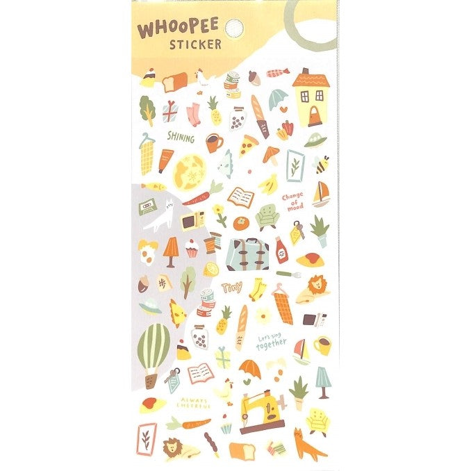 ＃ｳｰﾋﾟｰｽﾃｯｶｰ 81594 ｷｲﾛ マインドウェイブ MIND WAVE WHOOPEE ウーピーステッカー【きいろ】黄色 ステッカー シール かわいい 81594 : Whoopee sticker 81594 Kiro :4909001815940
