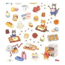 Load image into Gallery viewer, ﾘﾄﾙｷｯﾁﾝｽﾃｯｶｰ 81789 ﾖｳｶﾞｼﾔｻﾝ ねこ スイーツ クッキング柄 焼き菓子 手帳デコ マインドウェイブ MIND WAVE :4909001817890
