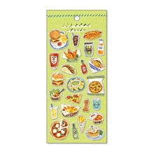 Load image into Gallery viewer, ＃ｺｺﾛﾄｷﾒｸｽﾃｯｶｰﾌｰﾄﾞ 81801 ｼﾞｬﾝｸﾌｰﾄﾞ 食べ物シール ハンバーガー ピザ サンドイッチ 水彩風 ﾏｲﾝﾄﾞｳｪｲﾌﾞ :4909001818019
