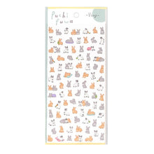 Load image into Gallery viewer, ＃ﾌﾟﾁﾌﾜｽﾃｯｶｰ 81875 ｳｻｷﾞ Puchifuwa プチふわシール うさぎいっぱい ほんわかアニマルステッカー ﾏｲﾝﾄﾞｳｪｲﾌﾞ :4909001818750
