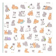 ＃ﾌﾟﾁﾌﾜｽﾃｯｶｰ 81875 ｳｻｷﾞ Puchifuwa プチふわシール うさぎいっぱい ほんわかアニマルステッカー ﾏｲﾝﾄﾞｳｪｲﾌﾞ :4909001818750
