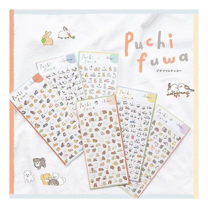 ＃ﾌﾟﾁﾌﾜｽﾃｯｶｰ 81875 ｳｻｷﾞ Puchifuwa プチふわシール うさぎいっぱい ほんわかアニマルステッカー ﾏｲﾝﾄﾞｳｪｲﾌﾞ :4909001818750