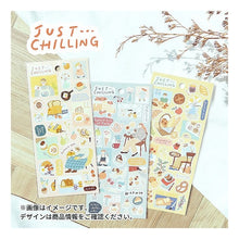 Load image into Gallery viewer, ＃JUST CHILLING/ジャストチリングステッカー コーヒーいれたよ 日本製 お洒落ステッカー ﾏｲﾝﾄﾞｳｪｲﾌﾞ :4909001819504
