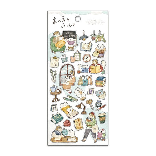 ＃マインドウェイブ シール あの子といっしょ 文房具と日常のくまステッカー ﾏｲﾝﾄﾞｳｪｲﾌﾞ あの子といっしょ ステッカー【しろくまといっしょ】かわいい シール 82031 マインドウェイブ MIND WAVE :4909001820319