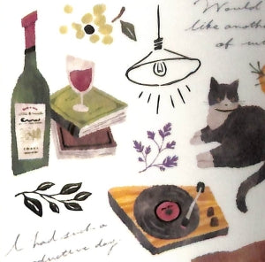 ＃スナッグ ルームステッカー WINE シール 82079 ネコ 黒猫 ﾏｲﾝﾄﾞｳｪｲﾌﾞ :4909001820791