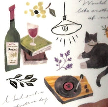 Load image into Gallery viewer, ＃スナッグ ルームステッカー WINE シール 82079 ネコ 黒猫 ﾏｲﾝﾄﾞｳｪｲﾌﾞ :4909001820791
