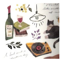 Load image into Gallery viewer, ＃スナッグ ルームステッカー WINE シール 82079 ネコ 黒猫 ﾏｲﾝﾄﾞｳｪｲﾌﾞ :4909001820791

