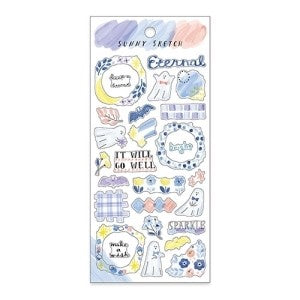 ＃サニースケッチ シールセット おばけと夜空のファンタジーステッカー --- : Sunny Sketch Sticker Set Ghost and Night Sky Fantasy Stickers :4909001821293