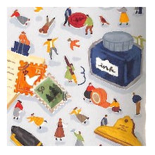Load image into Gallery viewer, ＃ひみつのおともだち レター 手紙 シール ステッカー 文具 レター 切手 インク瓶 かわいい レトロ風 デコレーション ﾏｲﾝﾄﾞｳｪｲﾌﾞ :4909001821545
