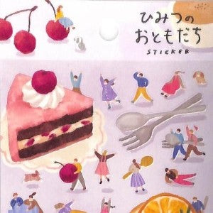 ＃みつのおともだちステッカー 82156 ひみつのスイーツパーティー シール ステッカー お菓子 かわいい デコレーション 水彩風 癒し系 --- MIND WAVE ひみつのおともだちステッカー シール【ひみつのスイーツパーティ】デコ 82156 : Mitsu : Mitsuto Friend Sticker 82156 S :4909001821569