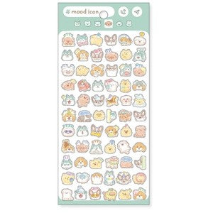 ＃ムードアイコン ステッカー イヌ デコ シール マインドウェイブ MIND WAVE ムードアイコン ステッカー【イヌ】デコ シール 82500 : Mood icon sticker dog deco sticker :4909001825000