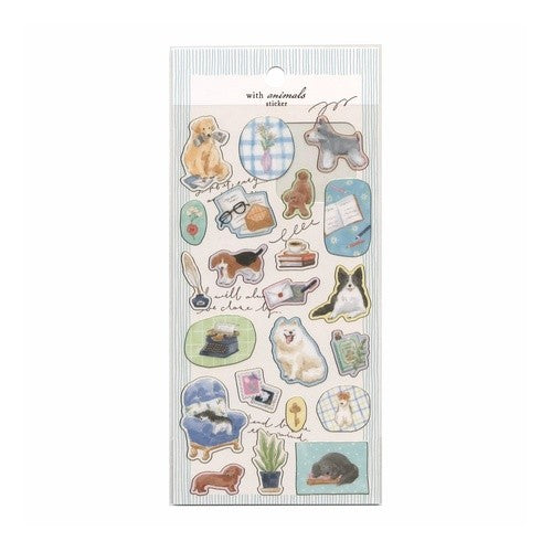 ＃マインドウェイブ ウィズアニマルズ ステッカー --- MIND WAVE ウィズアニマルズ ステッカー【イヌ】デコ シール 82570 : Mindwave with Animals Sticker :4909001825703