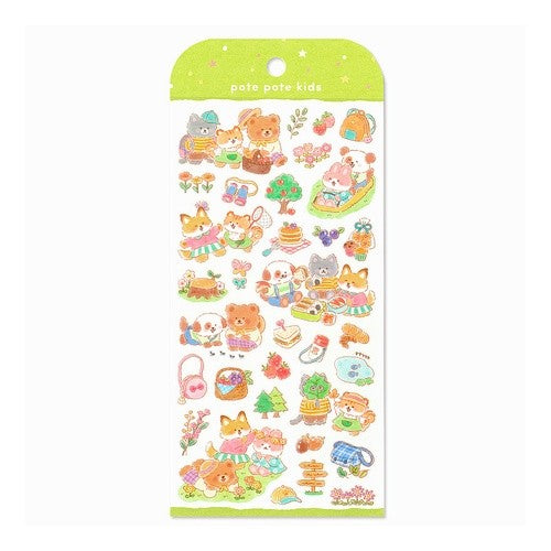 ＃ぽてぽてきっず シール ピクニック シール --- : Potepokids Sticker Picnic Sticker :4909001827226