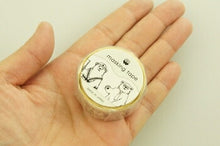 Load image into Gallery viewer, MINDWAVE Masking Tape - Shirokuma-san no Oshigoto Masking Tape - Cute, stylish, wide, plain, black, for planners and diaries. Timekeeper: 4909001931886
