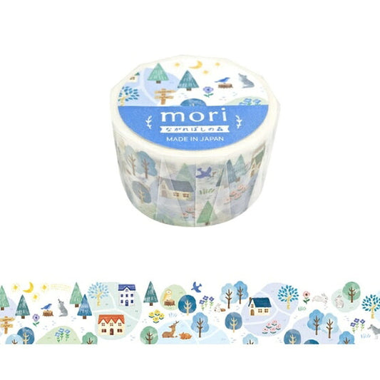 MINDWAVE Seal ･ Mori Masking Tape Nagareboshi no Mori Sticker Book Lucky Bag Round Stylish Album Decoration Heart Bulk Sticker Smartphone Reward Flower Cute Planner TECHO-NO-TIMEKEEPER:4909001951464