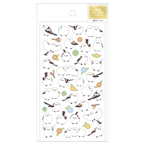 ＃不織布シール大ふわふわシマエナガ : フォロン(株) : Non-woven fabric seal with large fluffy stripes : 4909510564483 :4909510564483