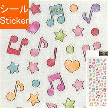 Load image into Gallery viewer, CLOTHES-PIN Clothes Pin Clear Seal · Foil-Edged Clear Seal Clear Seal Music Note Seal Book Lucky Bag Round Stylish Album Decoration Heart Large Quantity Sticker Smartphone Reward Flower Cute Schedule Book Notebook Timekeeper :4920097134999
