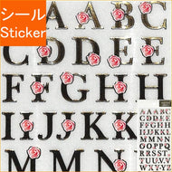 文字シール 箔加工 花付き英文字 金箔 --- :4920097138942