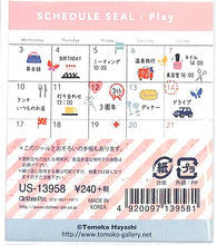 Load image into Gallery viewer, CLOTHES-PIN Seal, Tomoko Schedule Seal, Seal Book, Lucky Bag, Schedule, Deco Sticker, Diary, Animal, Character Seal, Schedule Book, Notebook Time Keeper: 4920097139581
