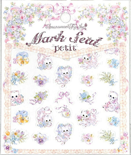 CLOTHES-PIN Seal, FUMIKA AMENOMORI Petit Mark, Pansy Seal Book, Lucky Bag, Round, Stylish, Album, Decoration, Heart, Large Quantity, Sticker, Smartphone, Reward, Flower, Cute, Schedule Book, Notebook Timekeeper: 4920097143182