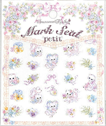 CLOTHES-PIN Seal, FUMIKA AMENOMORI Petit Mark, Pansy Seal Book, Lucky Bag, Round, Stylish, Album, Decoration, Heart, Large Quantity, Sticker, Smartphone, Reward, Flower, Cute, Schedule Book, Notebook Timekeeper: 4920097143182