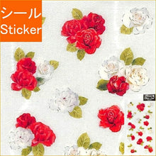 Load image into Gallery viewer, CLOTHES-PIN Seal, Clear Seal, Rose Seal Sheet, Red &amp; White Seal Book, Lucky Bag, Round, Stylish, Album Decoration, Heart, Bulk, Stickers, Smartphone, Reward, Flower, Cute, Schedule Book, Notebook Timekeeper: 4920097143519
