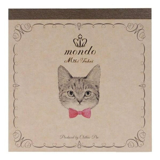 CLOTHES-PIN Close Pin Note, Miki Takei Mondo Memo Pad TABBYCAT Tabby Cat A5 B5 Grid Ruled Lined Blank Sticky Notes Notepad Cute Stylish Small Ring Character Schedule Book Planner Timekeeper: 4920097155383