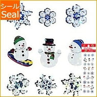 OKUYAMA 奥山 ｼｰﾙ 冬(ふゆ) ･ ｸﾘｽﾏｽ ﾌﾟﾘｽﾞﾑｼｰﾙ ｽﾉｰ&ｽﾉｰﾏﾝ ﾃﾞｻﾞｲﾝ文具 ｽｹｼﾞｭｰﾙ帳 手帳のﾀｲﾑｷｰﾊﾟｰ :4935786515546