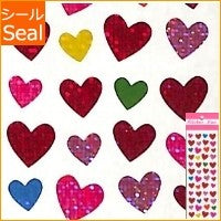 画像をギャラリービューアに読み込む, ＃ﾊｰﾄｼｰﾙｶﾗﾌﾙ --- オクヤマ シールカラフルハート PMS283 ホロ│シール シール・ステッカー : Heart seal colorful :4935786852832
