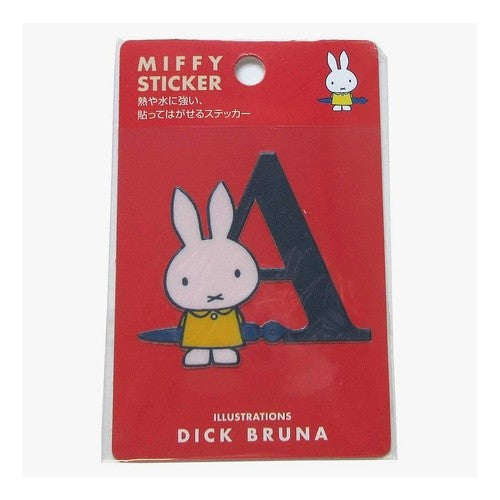 ＃miffy耐熱･耐水ｽﾃｯｶｰ --- スクエア(SQUARE) スクエア ミッフィー 耐熱・耐水ステッカー 赤A Dick Bruna [043317] : miffy heat resistant/water resistant sticker :4937122043317