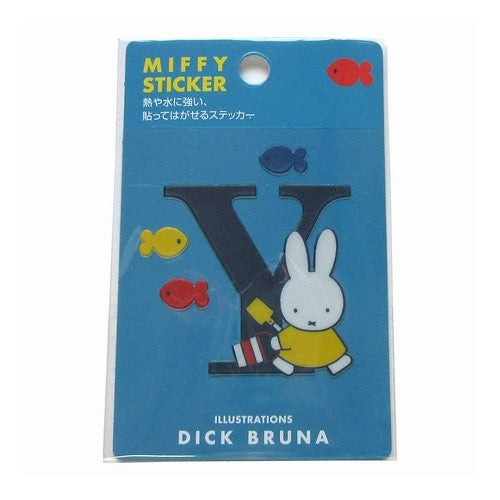 ＃miffy耐熱･耐水ｽﾃｯｶｰ --- スクエア(SQUARE) スクエア ミッフィー 耐熱・耐水ステッカー 青Y Dick Bruna [043362] : miffy heat resistant/water resistant sticker :4937122043362