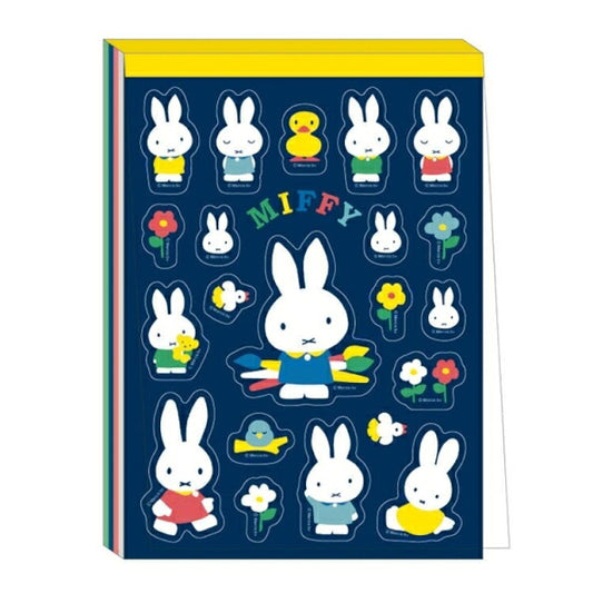 SQUARE ｽｸｴｱ ﾉｰﾄ ･ miffy ﾒﾓﾊﾟｯﾄﾞ  紺  方眼 罫線 横罫 無地 付箋 ﾒﾓ帳 かわいい おしゃれ 小さい ﾘﾝｸﾞ ｷｬﾗｸﾀｰ ｽｹｼﾞｭｰﾙ帳 手帳のﾀｲﾑｷｰﾊﾟｰ :4937122046288