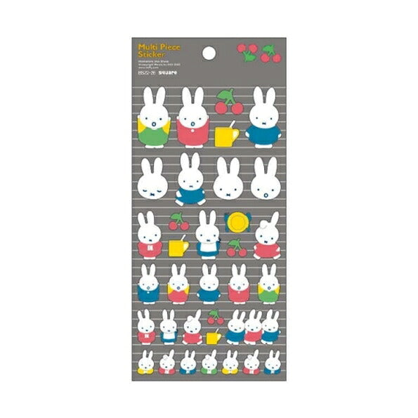 SQUARE ｽｸｴｱ ｼｰﾙ ･ miffy ﾏﾙﾁﾋﾟｰｽ ｽﾃｯｶｰ ｸﾞﾚｰ ｼｰﾙ帳 福袋 丸 おしゃれ ｱﾙﾊﾞﾑ ﾃﾞｺﾚｰｼｮﾝ ﾊｰﾄ 大量 ｽﾃｯｶｰ ｽﾏﾎ ごほうび 花 かわいい ｽｹｼﾞｭｰﾙ帳 手帳のﾀｲﾑｷｰﾊﾟｰ :4937122048053