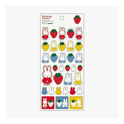 ＃ブルーナ ＃スクエアミッフィーマスキングシール StrawberrymiffyDickbluebluebunny (有)大阪プランズパック :4937122049760
