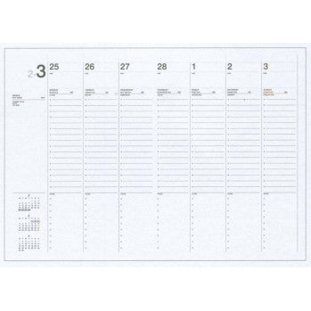 Notebook Planner LACONIC 2023 April Start 2023 March Start Weekly Vertical B6 Year Corner Metal Fittings Weekly Work LRM55-200 Gantt Chart Refill Work Plan Stylish Cute Schedule Book Notebook no Timekeeper :4948197037514