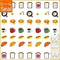 Load image into Gallery viewer, MINDWAVE MIND WAVE Seal · Breakfast Seal Book Lucky Bag Round Fashionable Album Decoration Heart Large Amount Sticker Smartphone Reward Flower Cute Schedule Book Notebook Timekeeper :4948197501558
