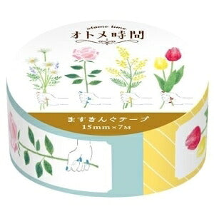古川紙工 ｼｰﾙ ･ ｵﾄﾒ時間ますきんぐﾃｰﾌﾟお花  ｽｹｼﾞｭｰﾙ帳 手帳のﾀｲﾑｷｰﾊﾟｰ :4952270254750