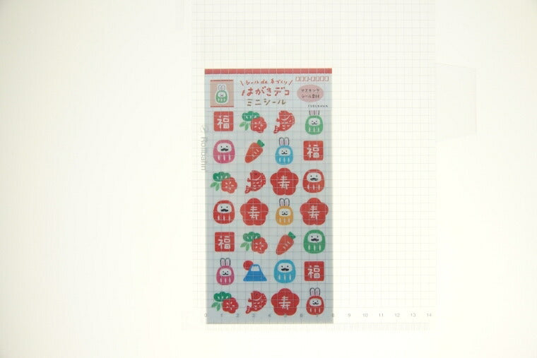 古川紙工 ｼｰﾙ ･ はがきﾃﾞｺﾐﾆｼｰﾙだるまうさぎ  ｽｹｼﾞｭｰﾙ帳 手帳のﾀｲﾑｷｰﾊﾟｰ :4952270261017