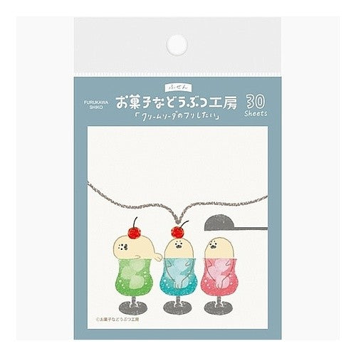 ＃お菓子などうぶつ工房付箋ｸﾘｰﾑｿｰﾀﾞ --- : Sweets Animal Workshop Sticky Cream Soda :4952270274888