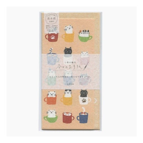 ＃今日のお手紙ねこﾏｸﾞｶｯﾌﾟ --- : Today's letter cat mug cup :4952270286812