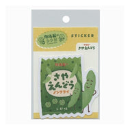 ＃ｽﾃｯｶｰさやえんどうAｶﾙﾋﾞｰ 古川紙工 --- ステッカー カルビーレトロ さやえんどうA QZ46 : Sticker green peas A carvey :4952270311354