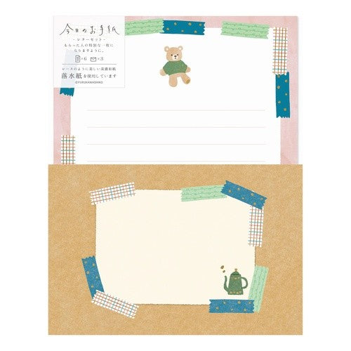 ＃今日のお手紙ﾚﾀｰｾｯﾄﾆｯﾄとくまさん 古川紙工(株) :4952270325610