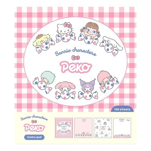 ＃PEKO×サンリオキャラクターズ メモパッド チェックB 古川紙工(株) :4952270326334