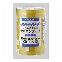 ＃クラウンセロテープ１５ｍｍ３５ｍ１０巻 : (株)クラウングループ : Crown sellotape 15mm 35m 10 rolls : 4953349057395
