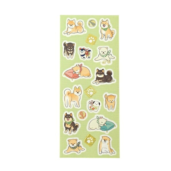 CHIKYU GREETINGS ﾁｷｭｳｸﾞﾘｰﾃｨﾝｸﾞｽ ･ ･ 和紙ｼｰﾙ柴犬 犬 いぬ ｲﾇ  ｽｹｼﾞｭｰﾙ帳 手帳のﾀｲﾑｷｰﾊﾟｰ :4963328309100