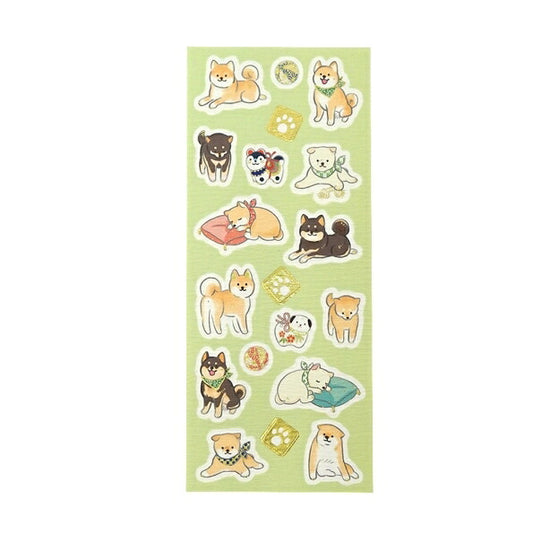 CHIKYU GREETINGS ﾁｷｭｳｸﾞﾘｰﾃｨﾝｸﾞｽ ･ ･ 和紙ｼｰﾙ柴犬 犬 いぬ ｲﾇ  ｽｹｼﾞｭｰﾙ帳 手帳のﾀｲﾑｷｰﾊﾟｰ :4963328309100