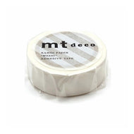 ＃ｍｔ　１Ｐ　ストライプ・ホワイト : カモ井加工紙 : mt 1P stripe white : 4971910274767 :4971910274767